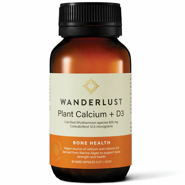 Wanderlust Plant Calcium + D3 60 Capsules