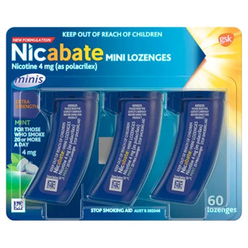 Nicabate Mini 4mg 60 Lozenges - Mint