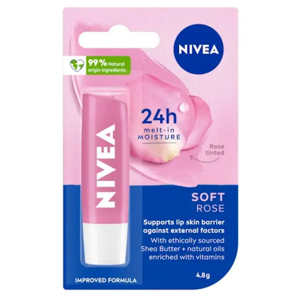 Nivea Soft Rose Lip Balm 4.8g