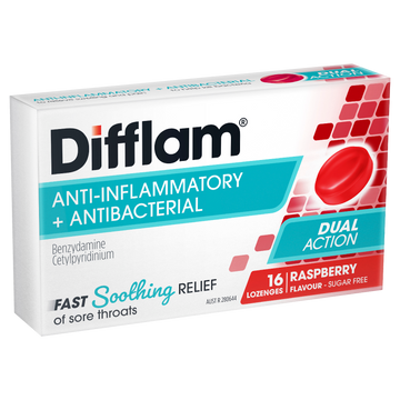 Difflam Lozenges Raspberry 16