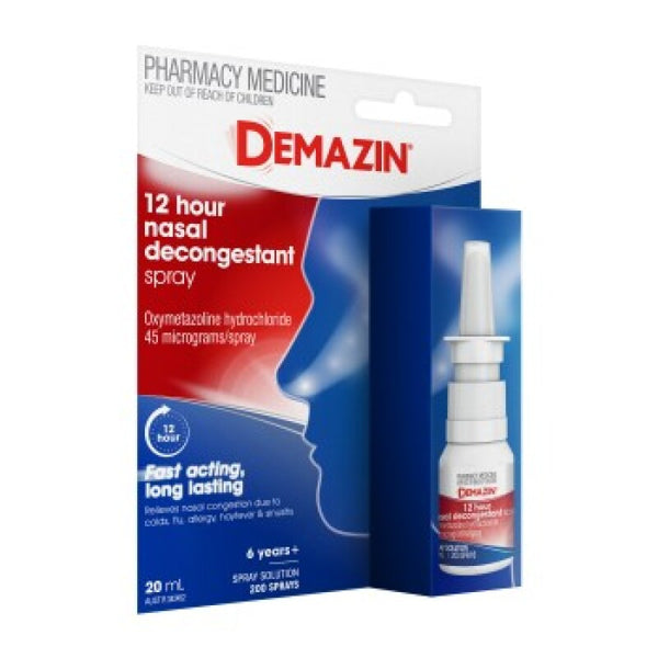 Demazin 12 Hour Nasal Decongestant Spray 20ml