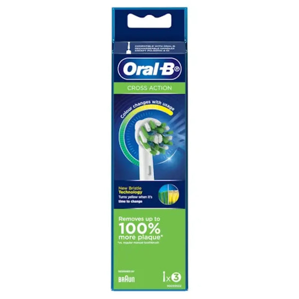 Oral B Power Toothbrush Cross Action Refills Rainbow 3 Pack