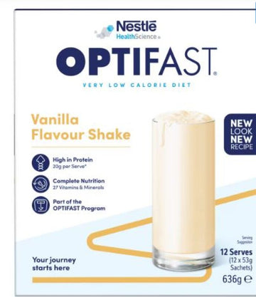 Optifast Shake Vanilla 53g Sachets 12