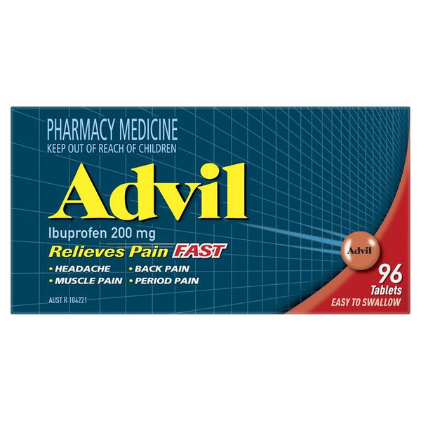 Advil Fast Pain Relief 96 Tablets