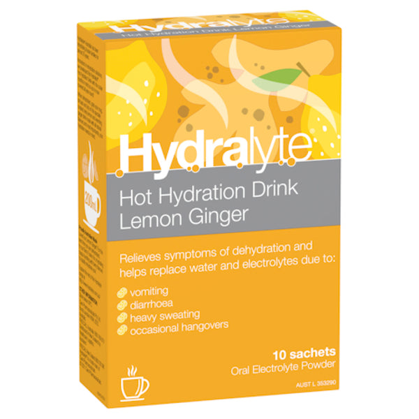 Hydralyte Hot Hydration Drink Lemon Ginger 10's