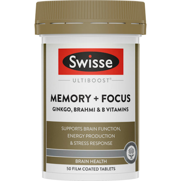 Swisse Ultiboost Memory + Focus 50 Tablets