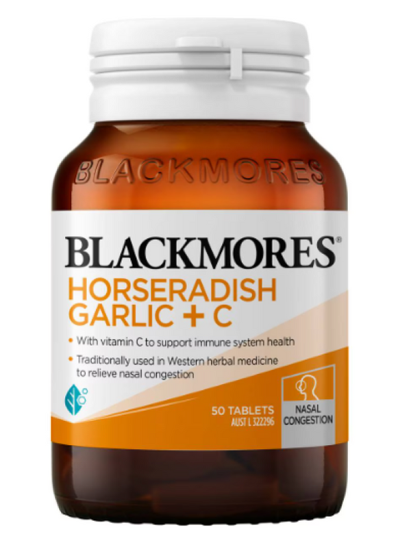 Blackmores Horseradish Garlic + C Tablets 50