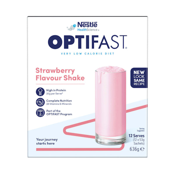 Optifast VLCD Shake Strawberry 53g Sachets 12