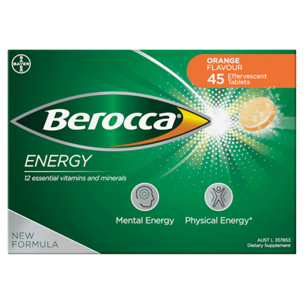 Berocca Energy Original Orange 45 Effervescent Tablets