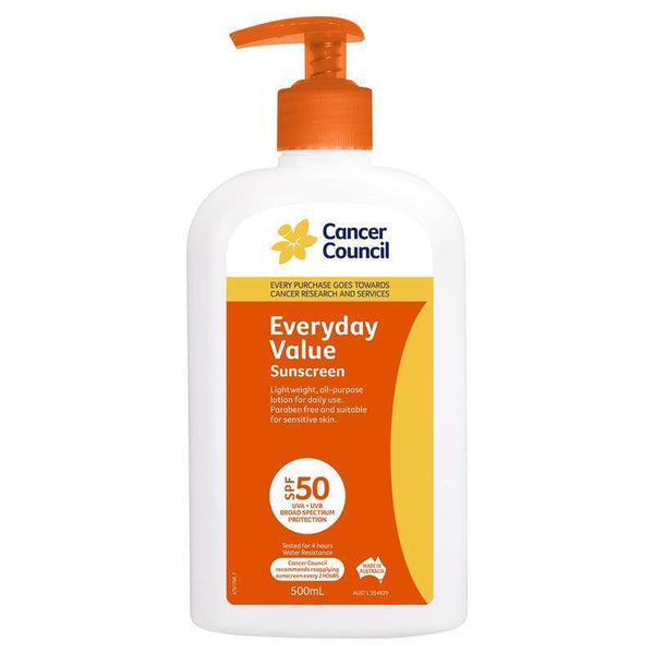 Cancer Council Sunscreen Everyday Value 500mL SPF 50+