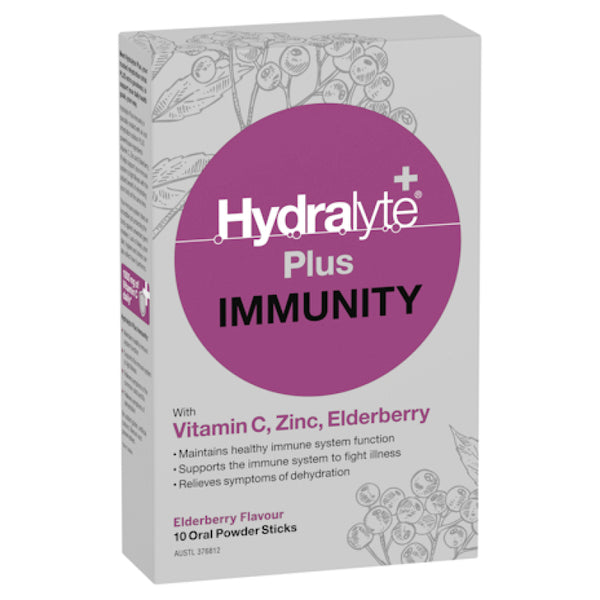 Hydralyte Plus Immunity Powder Sticks 10