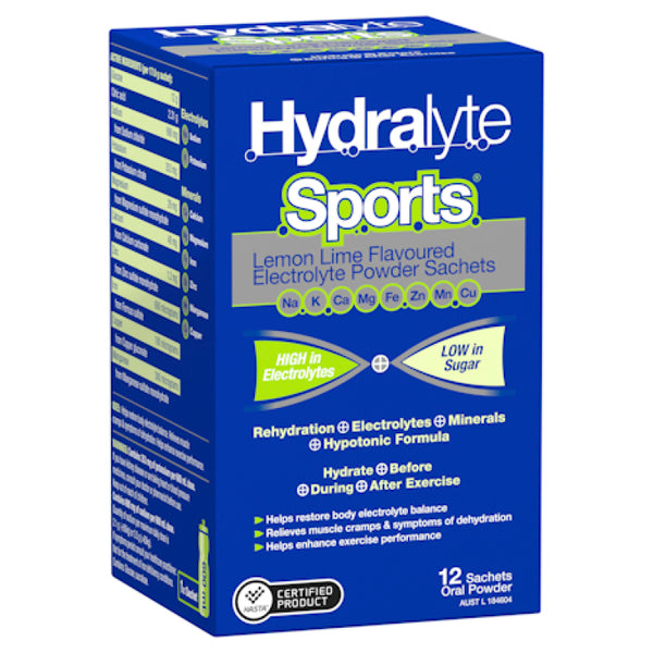 Hydralyte Sports Lemon Lime 12