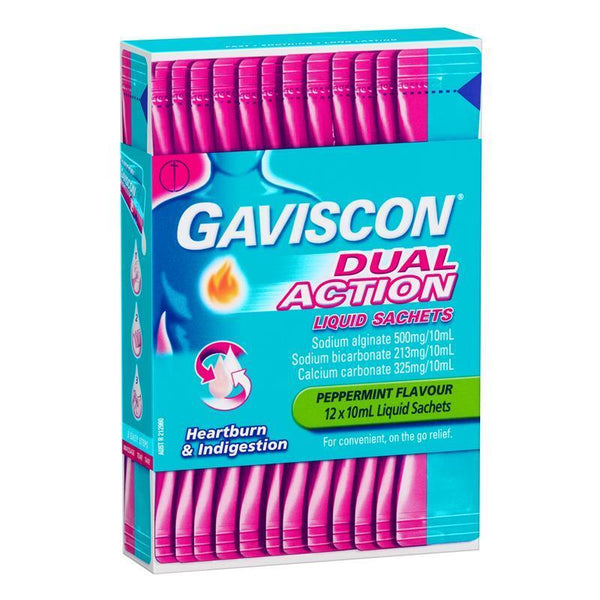 Gaviscon Dual Action 12x10ml Liquid Sachets