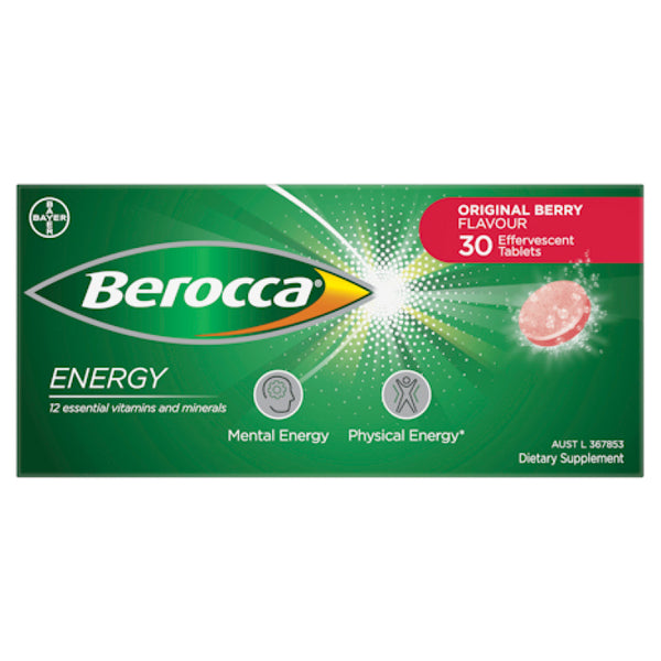 Berocca Energy Original Berry 30 Effervescent Tablets