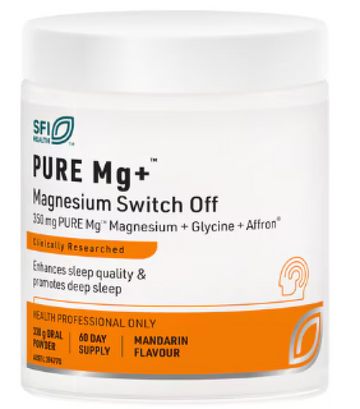SFI Health PURE Mg+ Magnesium Switch Off Mandarin Oral Powder 330g