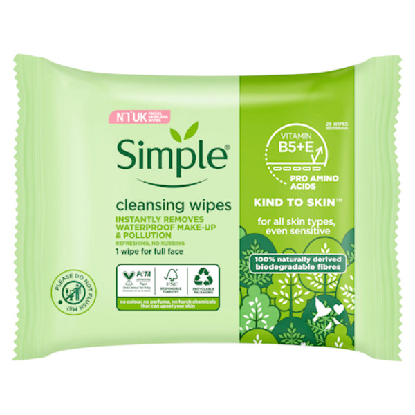 Simple Kind To Skin Cleansing Facial Wipes 25