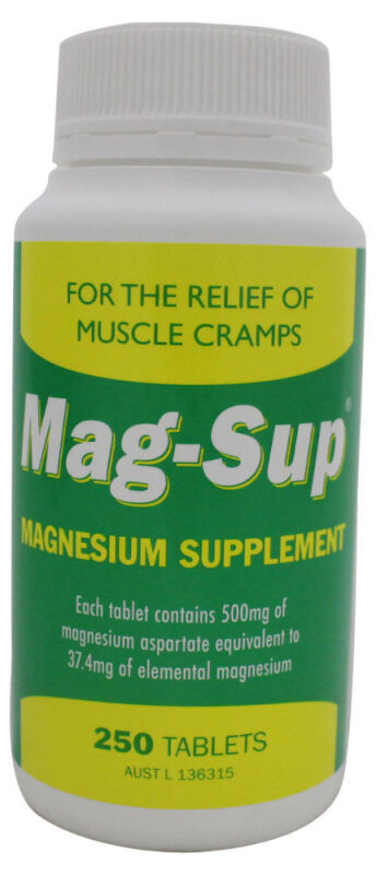 Mag-Sup Magnesium Supplement 500mg 250 Tablets