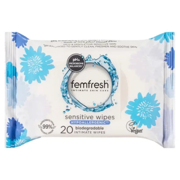 Femfresh Sensitive Wipes 20 Pack