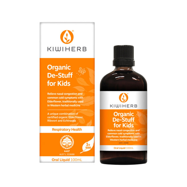 Kiwiherb Organic De-Stuff for Kids 100ml Oral Liquid