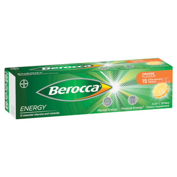 Berocca Energy Original Orange Effervescent 15 Tablets