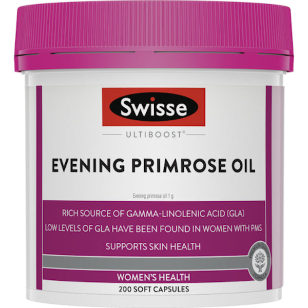 Swisse Ultiboost Evening Primrose Oil + Vitamin B6 200 Capsules