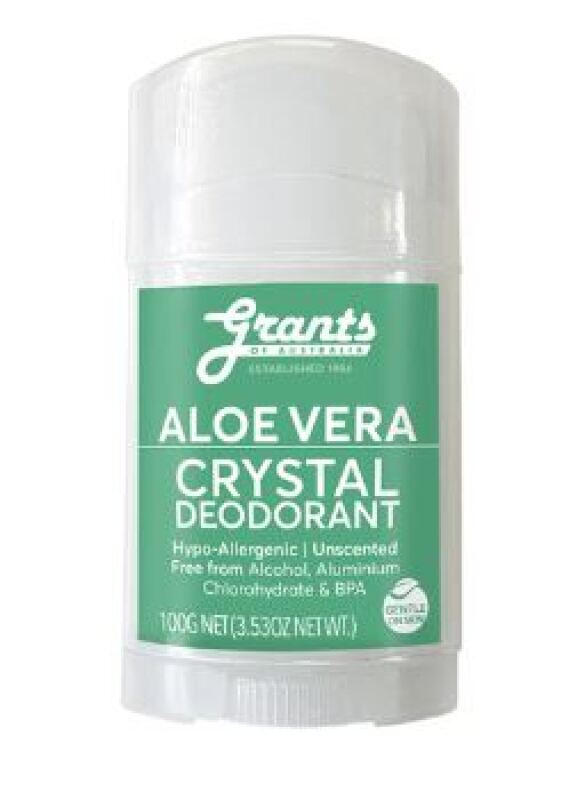 Grants Of Australia Crystal Deodorant Stick Aloe Vera 100g