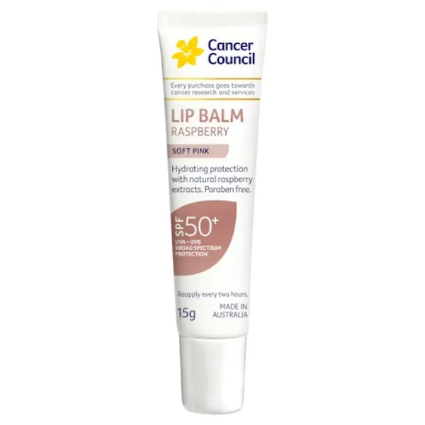 Cancer Council Lip Balm Raspberry SPF50+ 15g