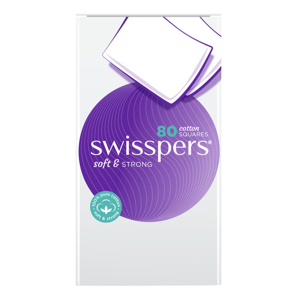 Swisspers Cotton Squares 80 pack