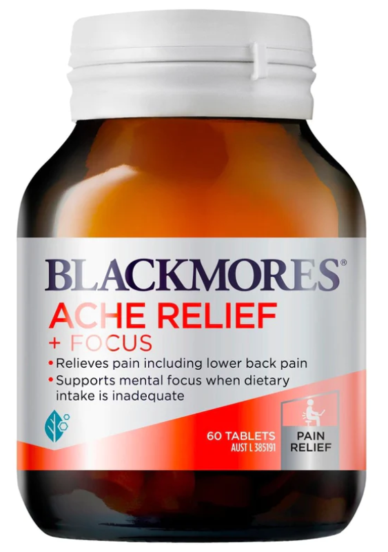 Blackmores Ache Relief+Focus 60 Tablets