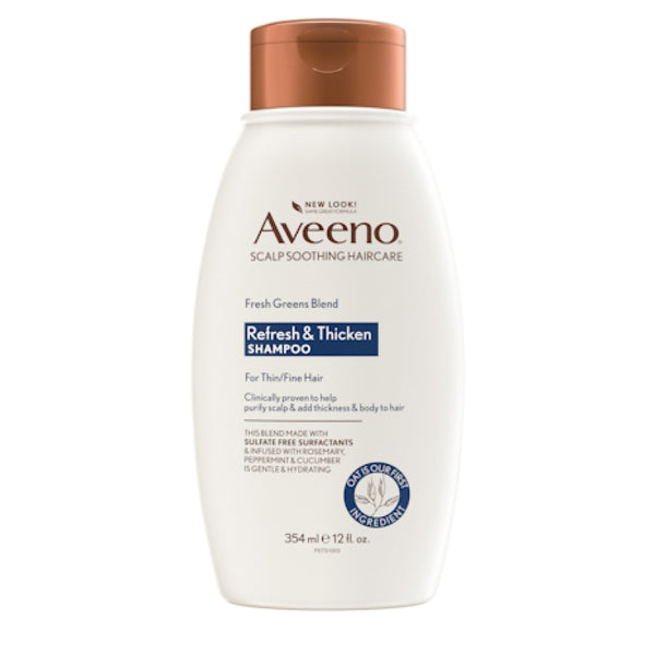 Aveeno Fresh Greens Blend Natural Volumising Shampoo for Fine Hair 354mL