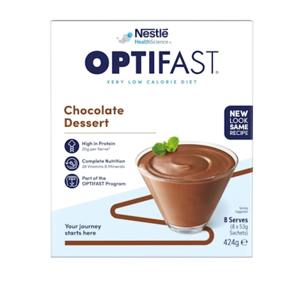 Optifast VLCD Shake Dessert Chocolate 53g Sachets 8