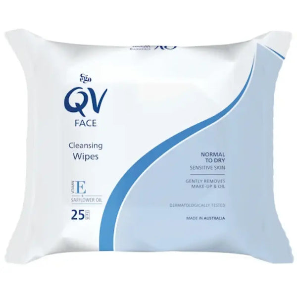 Ego QV Face Cleansing Wipes 25 pack