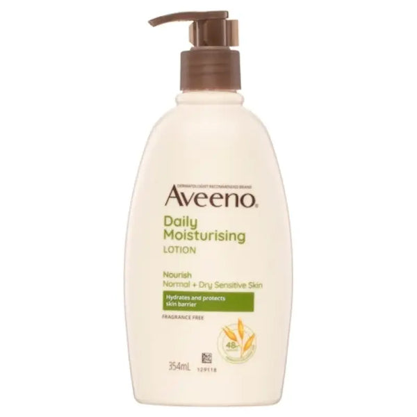 Aveeno Daily Moisturising Fragrance Free Body Lotion 354mL