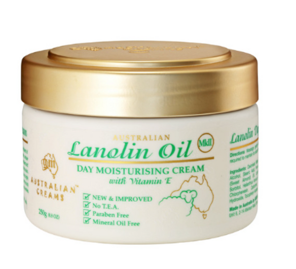 Australian Creams MkII Lanolin Oil Day Moisturising Cream with Vitamin E 250g