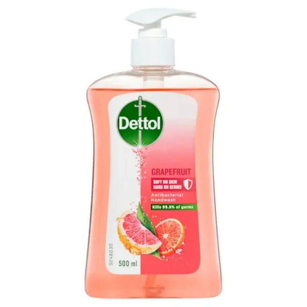 Dettol Antibacterial Liquid Hand Wash Pump Grapefruit 500mL