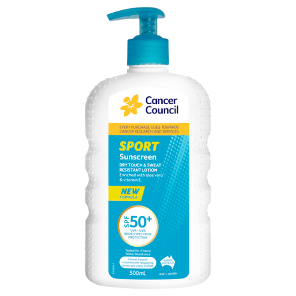 Cancer Council SPF 50 Sport Dry Touch & Sweat Resistant 500ml