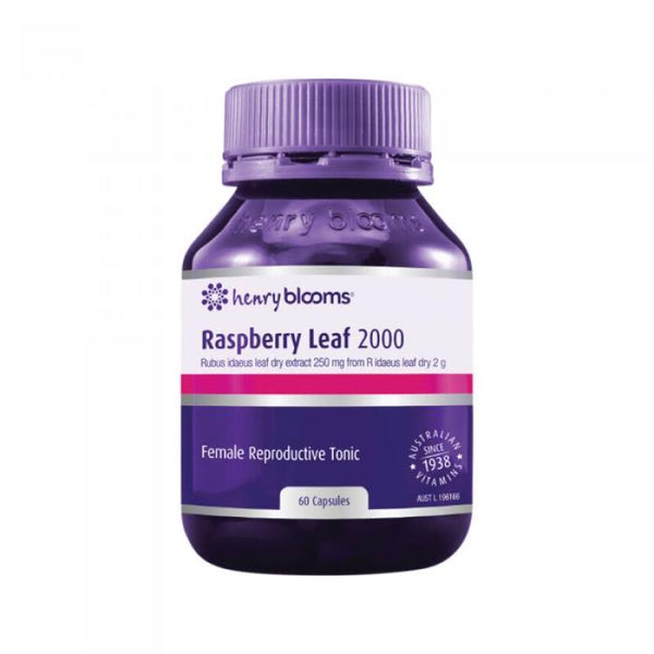 Henry Blooms Raspberry Leaf 2000 60 Capsules