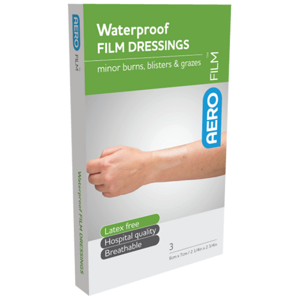 Aerofilm Waterproof Film Dressing 6 x 7cm Box/3