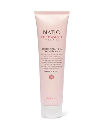 Natio Rosewater Hydration Gentle Cream-Gel Face Cleanser