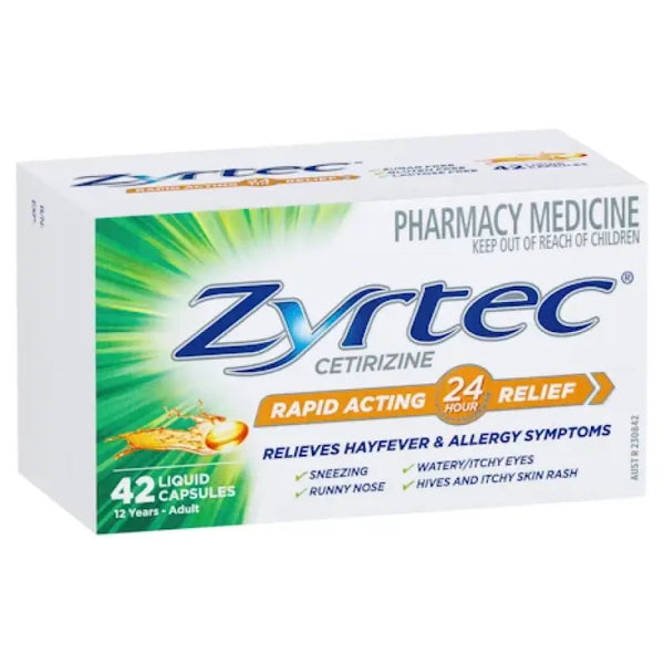 Zyrtec 10mg 42 Liquid Capsules