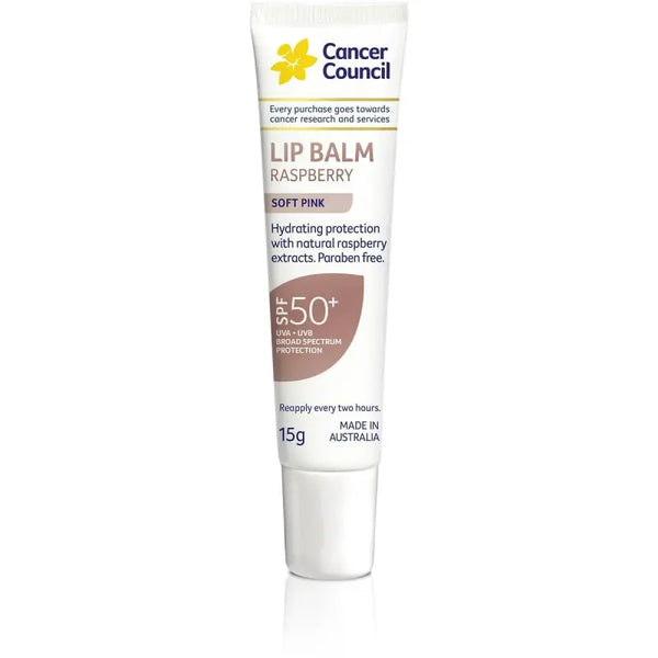 Cancer Council Lip Balm SPF50+ Raspberry 15g