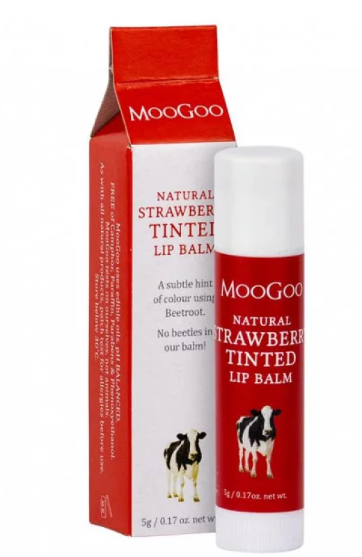 MooGoo Natural Lip Balm Strawberry Tinted 5g