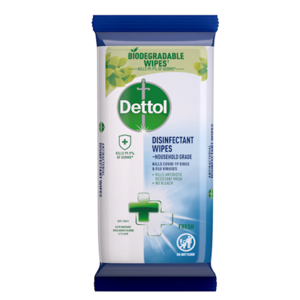 Dettol Disinfectant Fresh Multipurpose Cleaning Wipes 45 Pack