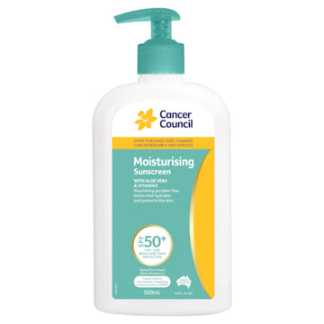Cancer Council SPF 50+ Moisturising Sunscreen 500ml