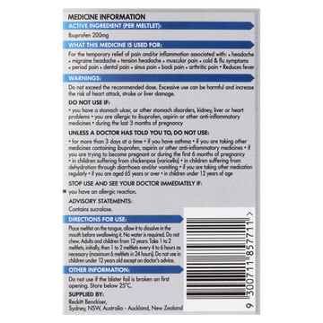 Nurofen Meltlets Berry Burst 200mg 24 Pack