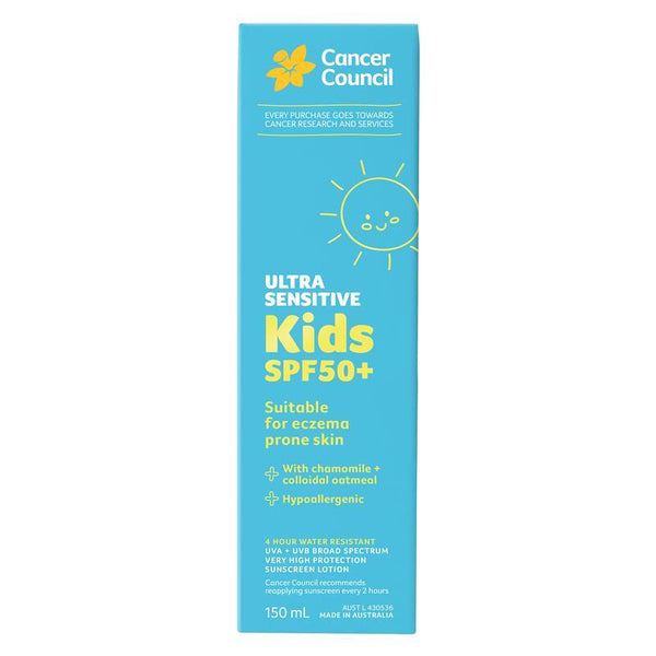 Cancer Council SPF50+ Ultra Sensitive Kids 150ml