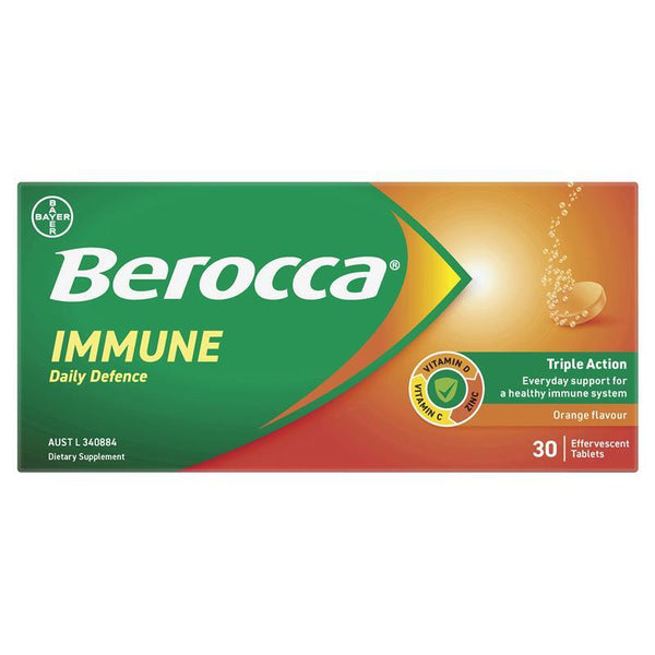 Berocca Immune Daily Defence Orange 30 Effervescent Tablets