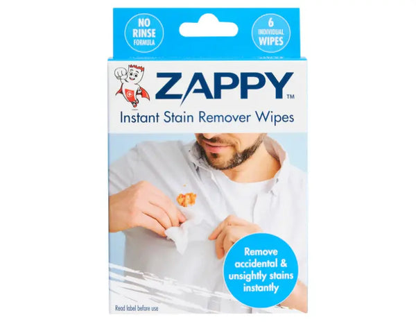 Zappy Instant Stain Remover Wipes 6Pk