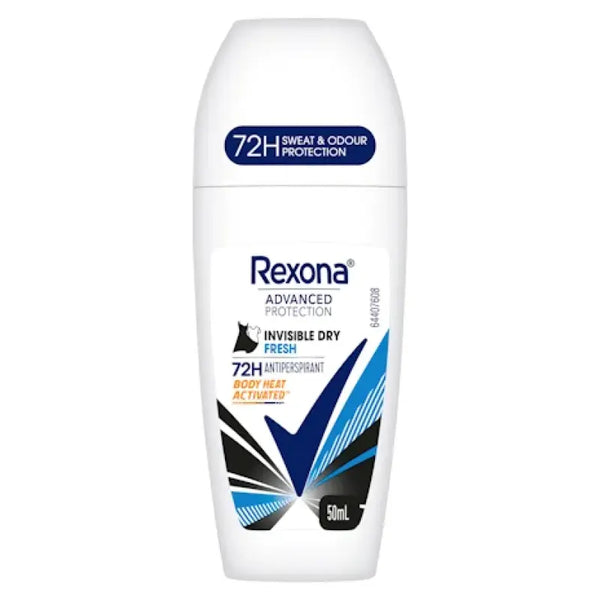 Rexona for Women Antiperspirant Deodorant Roll On Invisible Dry Fresh 50ml