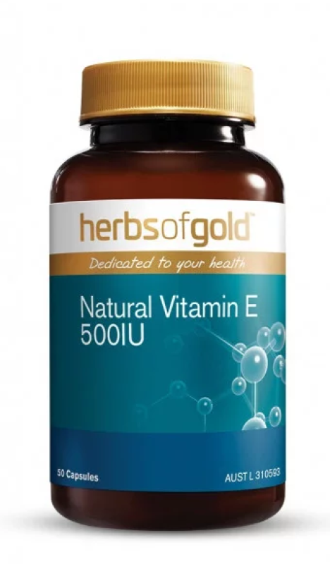 Herbs of Gold Vitamin E 500IU 50 Caps